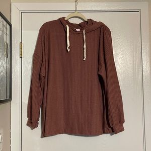 Pink Lily waffle knit hoodie